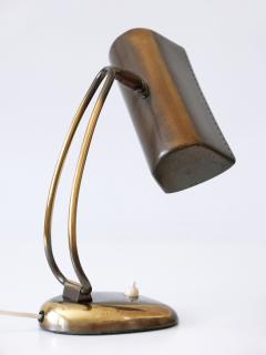 Rare Elegant Mid Century Modern Brass Piano Lamp or Desk Light Germany 1950s - 3665697