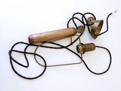 Rare Elegant Mid Century Modern Counterweight Brass Pendant Lamp Germany 1970s - 3200099