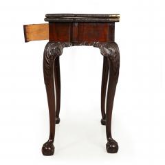 Rare English George III Antique Mahogany Card Game Table circa 1760 - 4590656