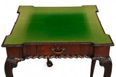 Rare English George III Antique Mahogany Card Game Table circa 1760 - 4590663