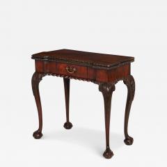 Rare English George III Antique Mahogany Card Game Table circa 1760 - 4591080