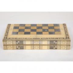 Rare English Silver Gilt Book Form Chess and Backgammon Game Board circa 1976 - 1062893