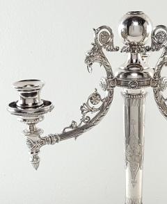 Rare English Silver Plated Partial Candelabra in the Indian Style circa 1860 - 3707203