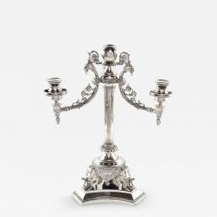 Rare English Silver Plated Partial Candelabra in the Indian Style circa 1860 - 3709327