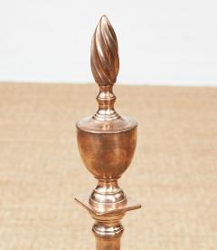 Rare Engraved Federal Bell Metal Andirons - 4334974