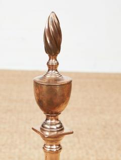 Rare Engraved Federal Bell Metal Andirons - 4334975