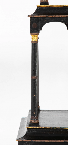 Rare Form Early 19th Century English Ebonized Gilded Etagere - 2915644