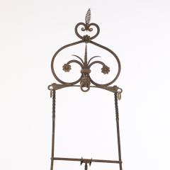 Rare French Art Nouveau Wrought Iron Adjustable Easel C 1900 - 4756277