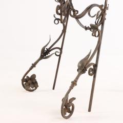 Rare French Art Nouveau Wrought Iron Adjustable Easel C 1900 - 4756278
