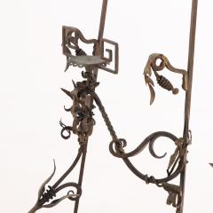 Rare French Art Nouveau Wrought Iron Adjustable Easel C 1900 - 4756279