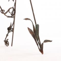 Rare French Art Nouveau Wrought Iron Adjustable Easel C 1900 - 4756280
