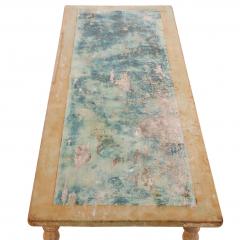 Rare French Painted Pine Farm Table 19th C  - 4730475