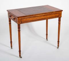 Rare George III Period Satinwood Ratchet Top Octagonal Leg Desk - 4479180