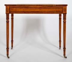 Rare George III Period Satinwood Ratchet Top Octagonal Leg Desk - 4479187