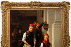 Rare German Antique Painting After Church by Karl Friedrich Boser circa 1860 - 4612619