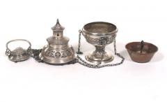 Rare German Silver Incense Burner Lamp by Wilh Rauscher Popes Court Jeweler - 1094918