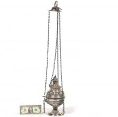 Rare German Silver Incense Burner Lamp by Wilh Rauscher Popes Court Jeweler - 1094921