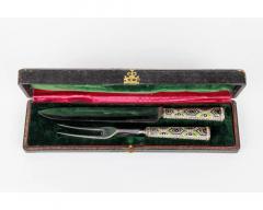 Rare Gold Enamel and Jewelled Cutting Service - 2895319