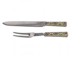 Rare Gold Enamel and Jewelled Cutting Service - 2895320
