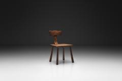 Rare Handcrafted Wooden Chair Europe Mid 20th Century - 4617272