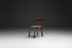 Rare Handcrafted Wooden Chair Europe Mid 20th Century - 4617276