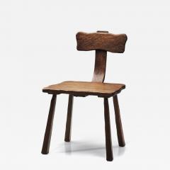 Rare Handcrafted Wooden Chair Europe Mid 20th Century - 4648563