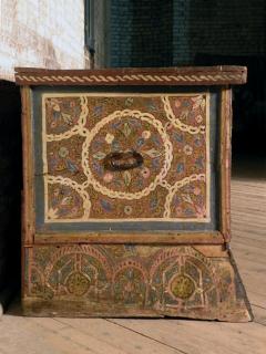 Rare Hispano Moresque Mudejar Painted Coffer - 4357525