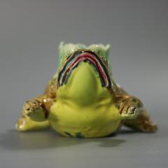 Rare Holdcroft Majolica Frog Toothpick Holder - 4422724