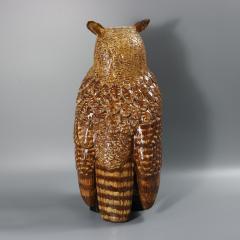 Rare Hugo Lonitz Majolica Eagle Owl Figure - 4780428