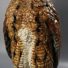 Rare Hugo Lonitz Majolica Eagle Owl Figure - 4780436