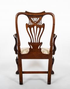 Rare Irish George II Armchair with Ball and Claw Feet and C Scroll Shaped Arms - 3077519