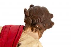 Rare Italian Carved Polychromed Cr che Santos Saint Angel Figurine ca 1750 - 4440575