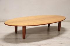 Rare Italian Design Oval Large Sofa Table or Coffee Table by Cassina 1980s - 2938534
