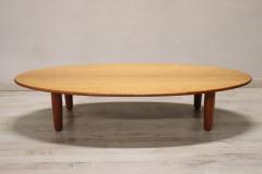 Rare Italian Design Oval Large Sofa Table or Coffee Table by Cassina 1980s - 2938535