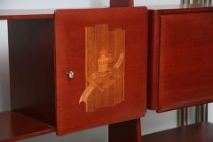 Rare Italian Modern Mahogany Tall Bookcase - 4702772