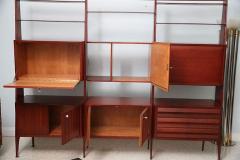 Rare Italian Modern Mahogany Tall Bookcase - 4702773