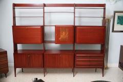 Rare Italian Modern Mahogany Tall Bookcase - 4702776
