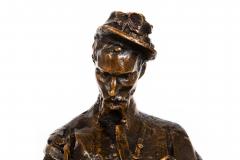 Rare Italian Modernist Bronze Sculpture of General Sirtori by Enrico Butti - 4617784