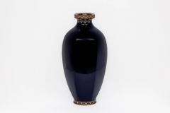 Rare Japanese Cloisonn Enamel Vase with Kingfisher and Reeds Hayashi Kodenji - 4311903