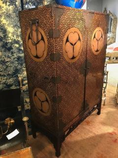 Rare Japanese Edo Period lacquered wood two door cabinet - 785864