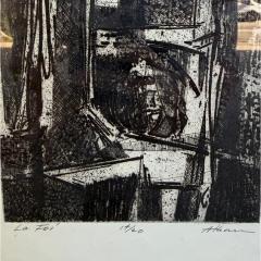 Rare Jean Michel Atlan French Litho Print La Foi Le 14 20 - 4433124