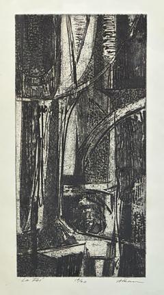 Rare Jean Michel Atlan French Litho Print La Foi Le 14 20 - 4434658