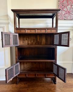 Rare Large Antique Four Level Korean Scholar Bookcase with COA - 4518848