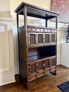 Rare Large Antique Four Level Korean Scholar Bookcase with COA - 4518849