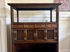 Rare Large Antique Four Level Korean Scholar Bookcase with COA - 4518855