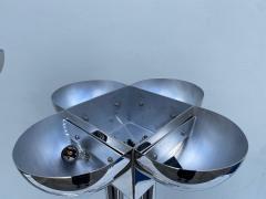 Rare Large Art Deco Period Polished Chromed Torchiere Lamp Two Available - 4641454