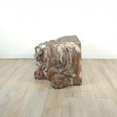 Rare Large Edo Japanese Carved Wooden Temple Lion 19th century or earlier - 4144576