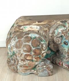 Rare Large Edo Japanese Carved Wooden Temple Lion 19th century or earlier - 4144581