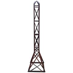 Rare Large French Early Modern Iron Sculpture Eiffel Tower Obelisk 1920 - 1811562