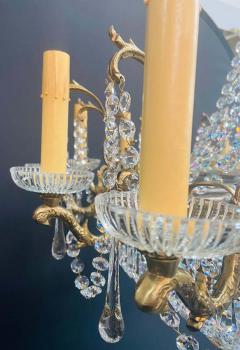 Rare Large Louis XVI Empire Style Bronze and Crystal Chandelier - 1649728